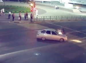 ДТП с мотоциклистом в центре Рязани попало на видео‍