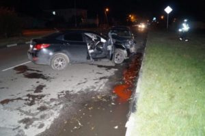 Под Белгородом виновник аварии сбежал, бросив машину