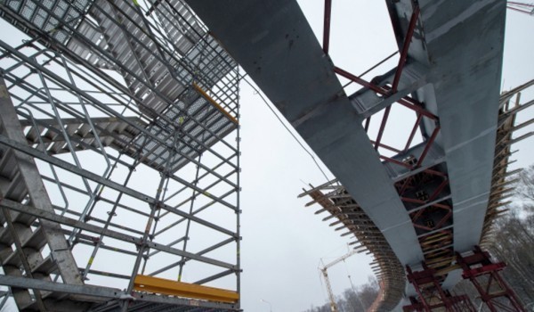 Более чем на 90 процентов завершен монтаж металлоконструкций пролетных строений эстакады на СВХ от Ярославского до Дмитровского шоссе